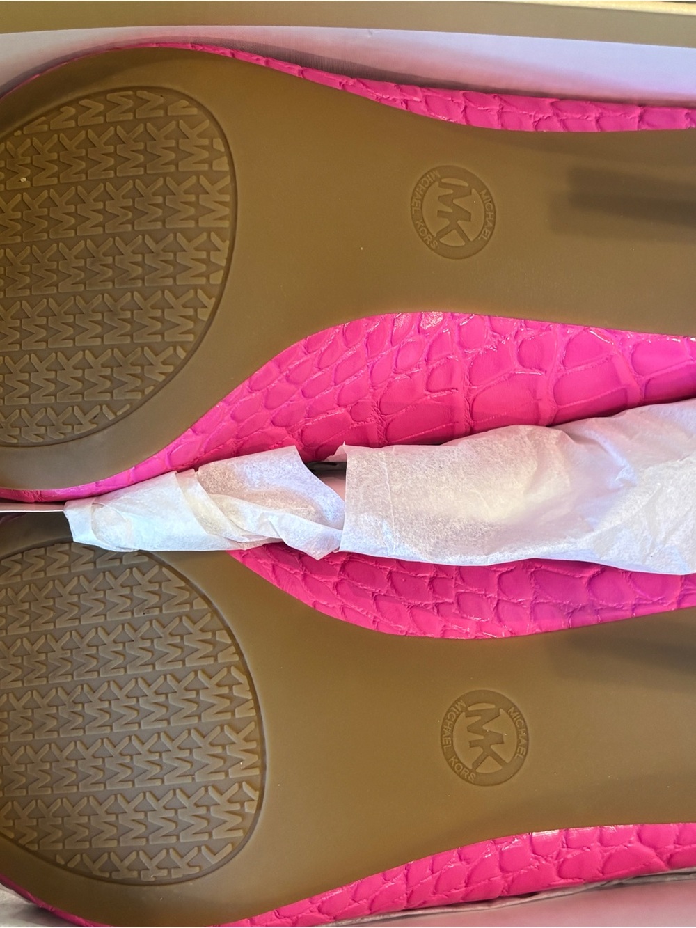 Michael Kors Fuchsia Croc-Embossed Pointed-Toe Pumps - Picture 3 of 6